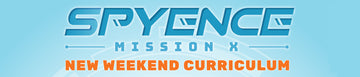 Logo for new gospel-centered weekend curriculum for children’s ministry – Spyence Mission X