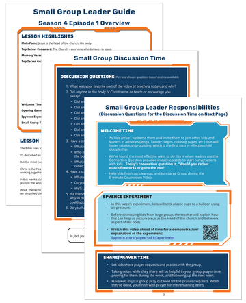Discussion guide for kids ministry small group leaders