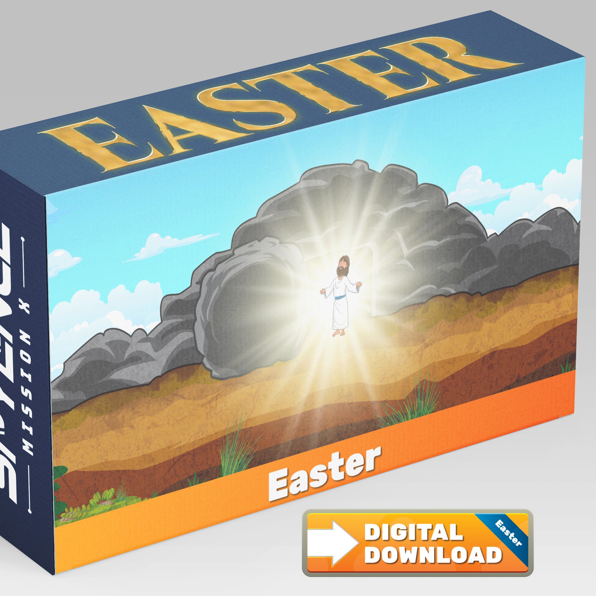 Spyence Easter gospel-centered kids church and Sunday school curriculum teaching the resurrection of Jesus, Passover Lamb, Firstfruits