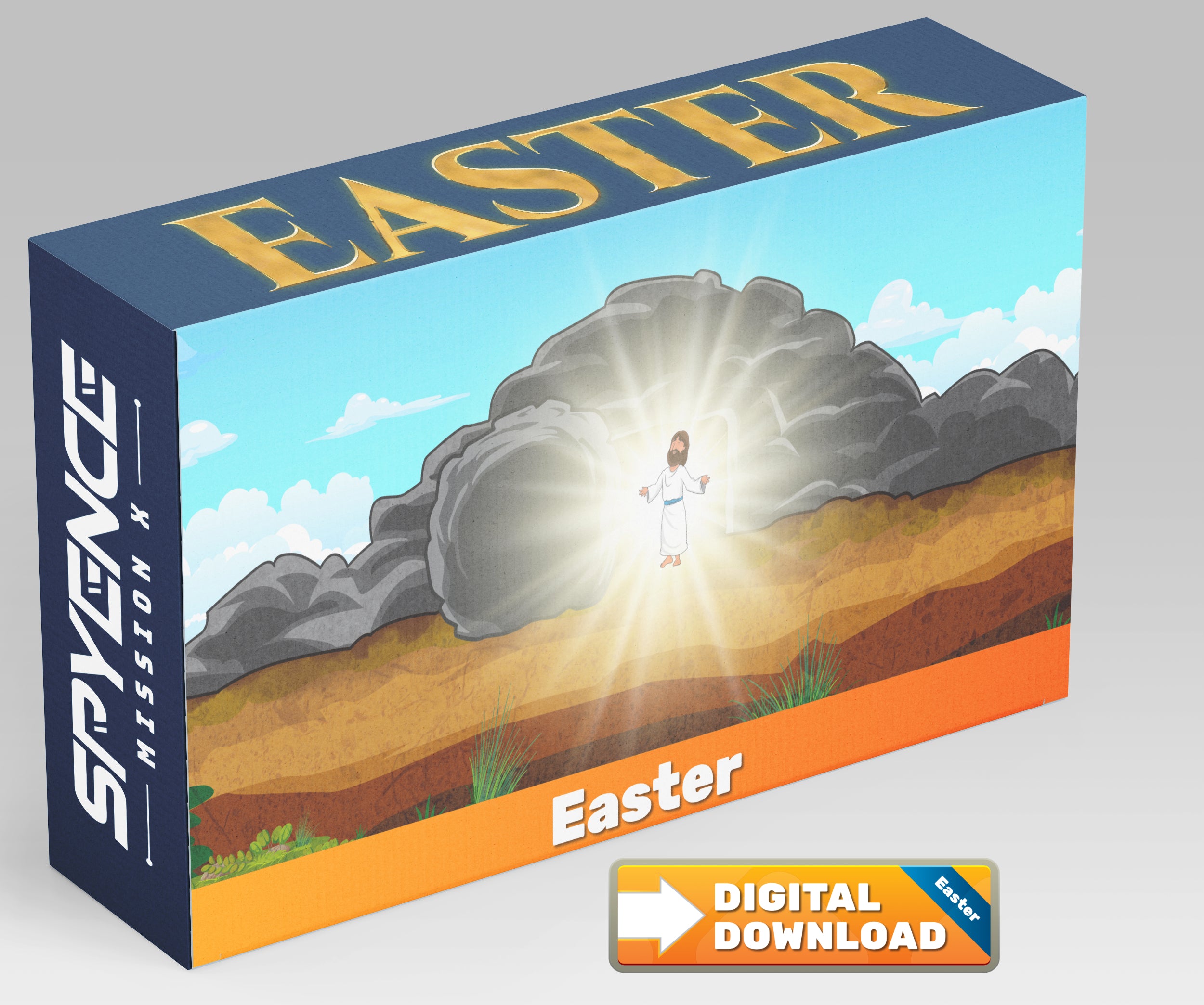 Spyence Easter gospel-centered kids church and Sunday school curriculum teaching the resurrection of Jesus, Passover Lamb, Firstfruits