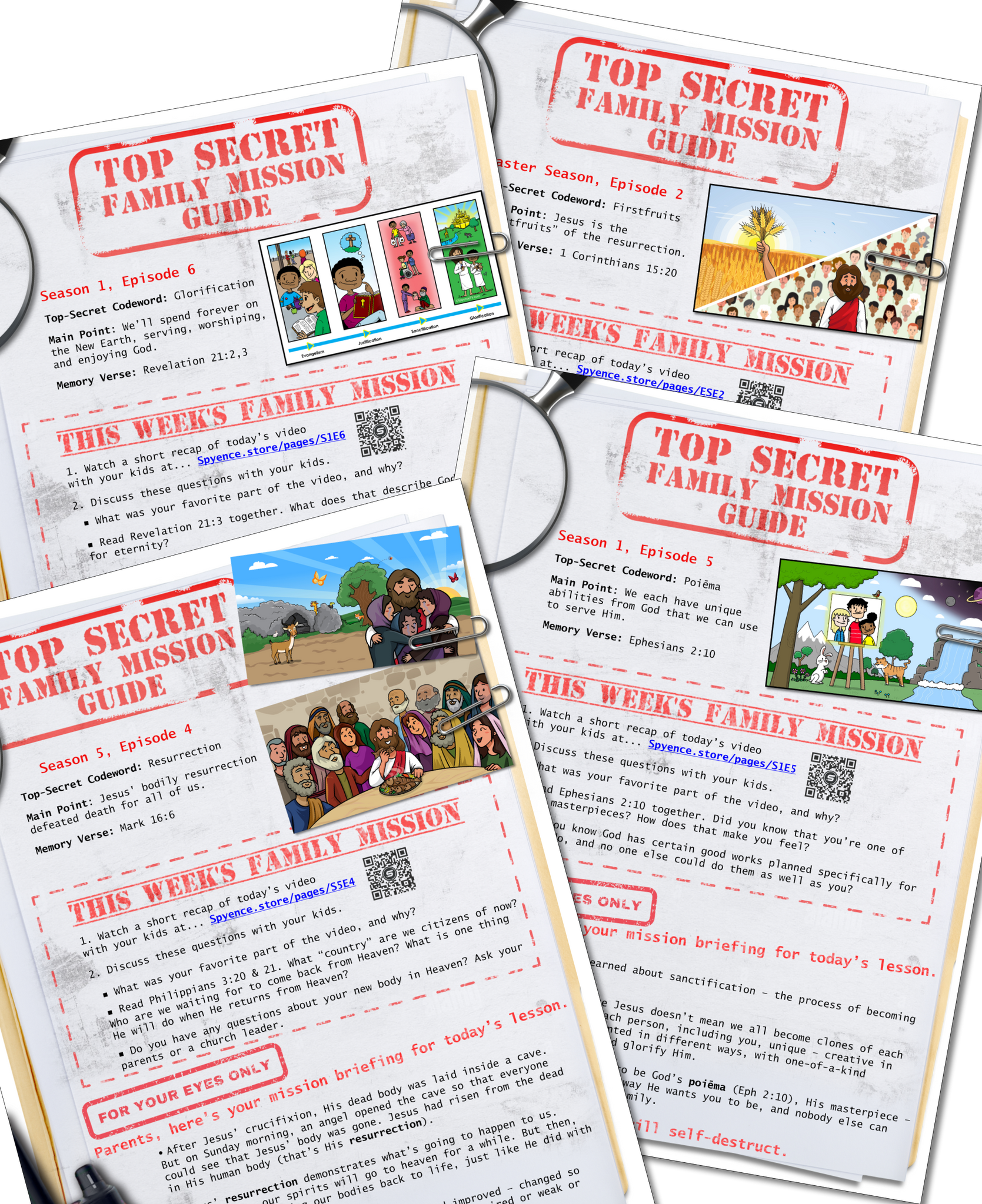 Sample of Spyence’s printable family mission guide for home discipleship