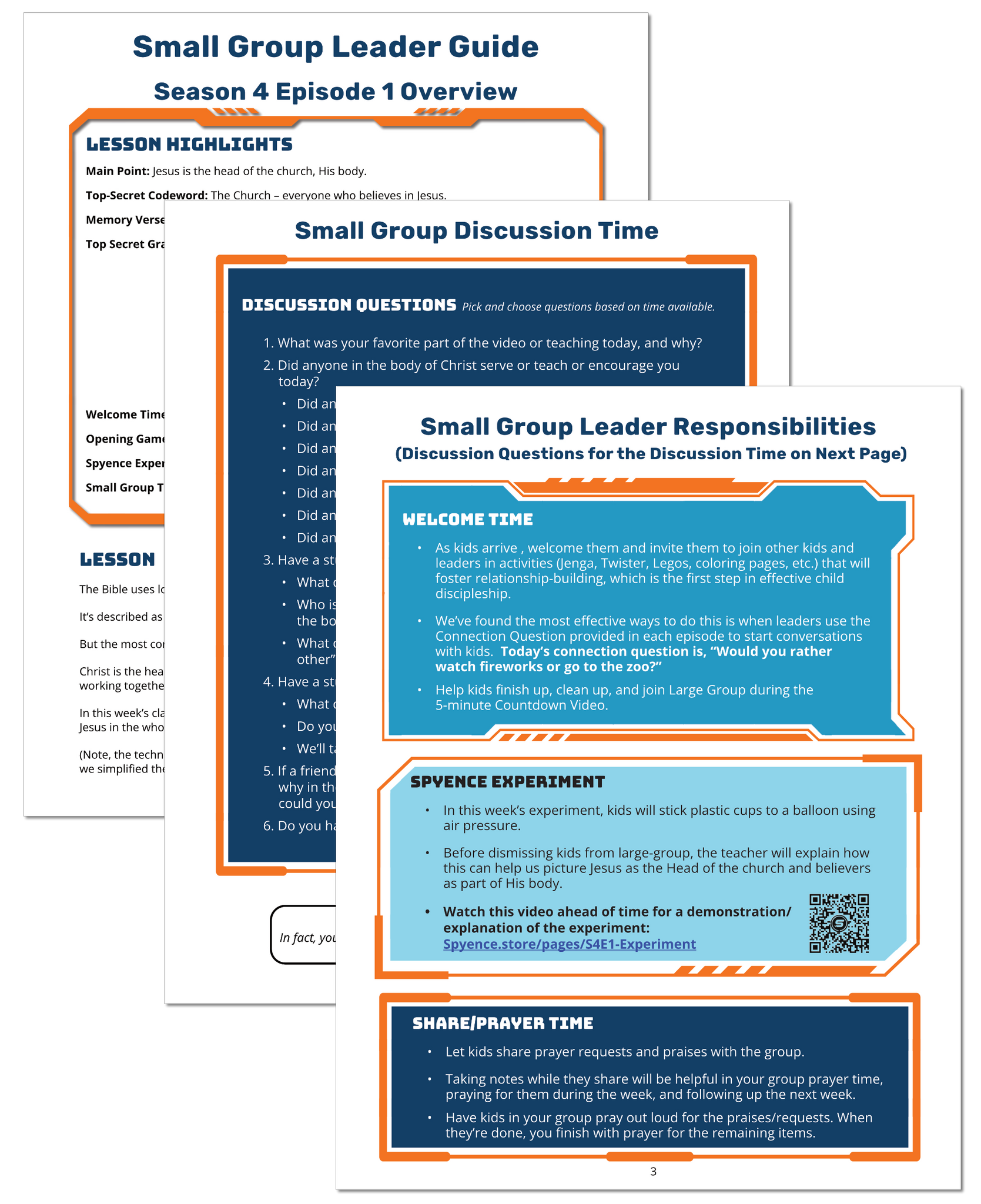 Discussion guide for kids ministry small group leaders