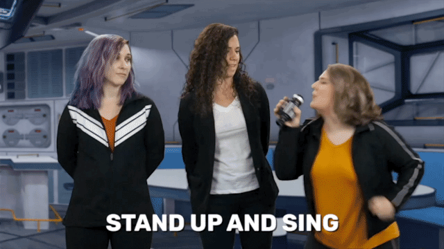 GIF of 'Stand Up and Worship Him'—a high-energy Kids Church worship song with hand motions