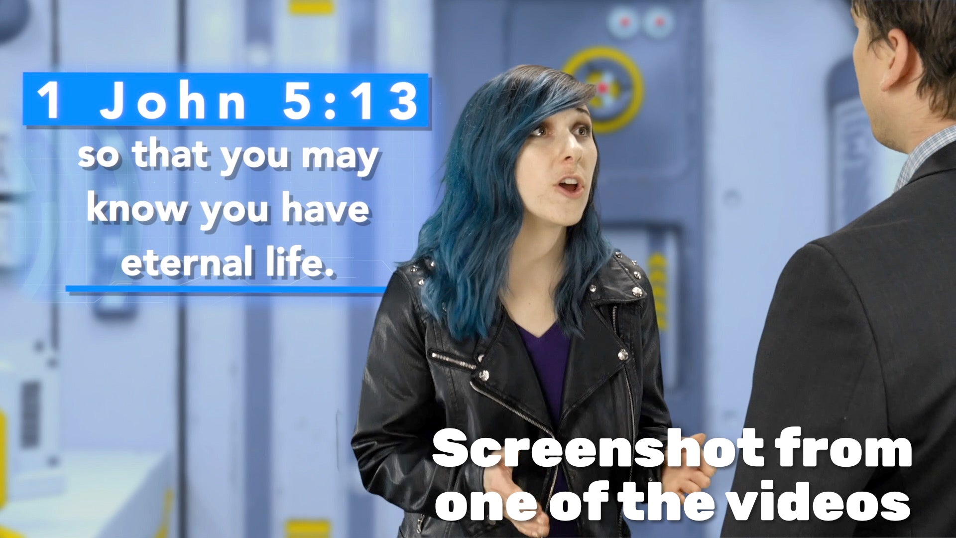 Screencap from Spyence video teaching kids abut salvation and eternal life