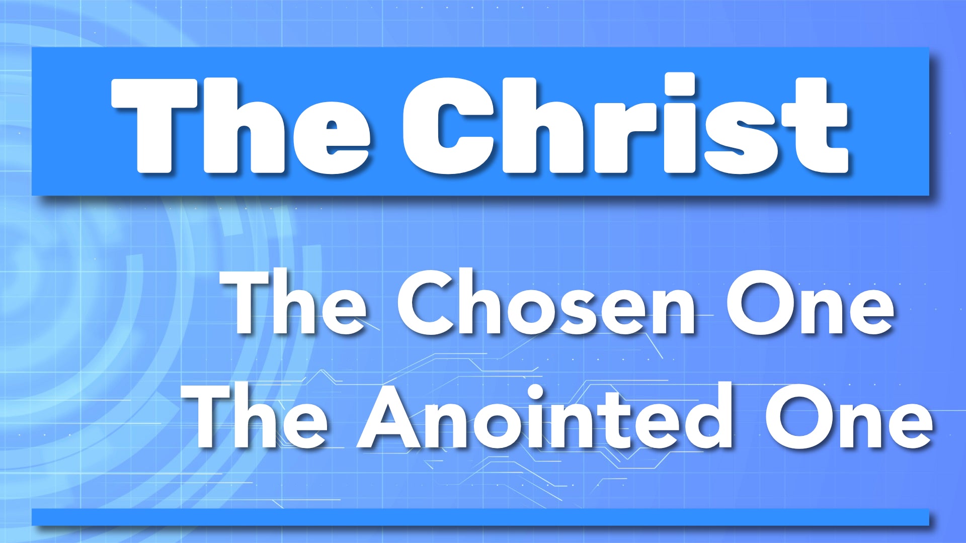 Spyence curriculum slide teaching the title Christ and its meaning for kids.